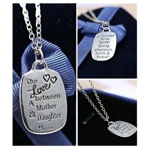 Reversible The Love Between a Mother and Daughter is Forever Necklace